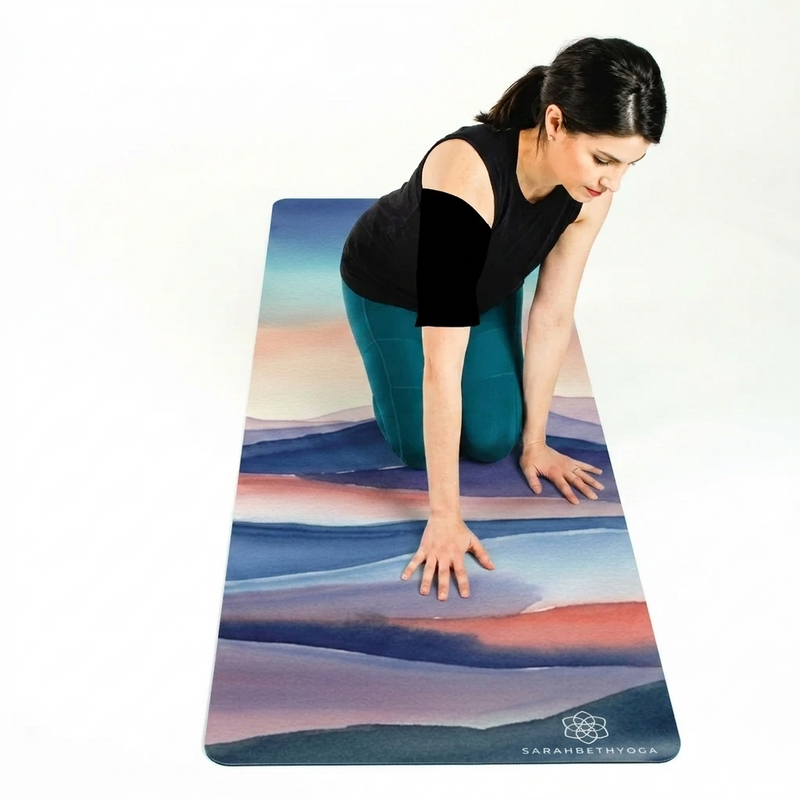 Sarah Beth practicing on the Serenity Mat